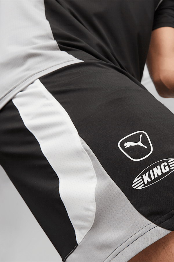 KING Pro Men's Football Shorts, PUMA Black-PUMA White, extralarge-GBR