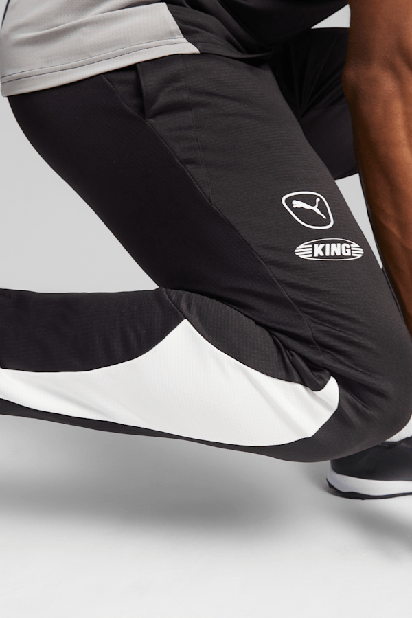 KING Pro Men's Training Pants, PUMA Black-PUMA White, extralarge