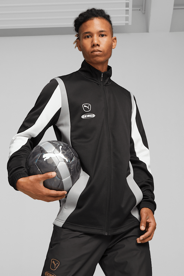 Veste de soccer KING Pro Homme, PUMA Black-Concrete Gray, extralarge