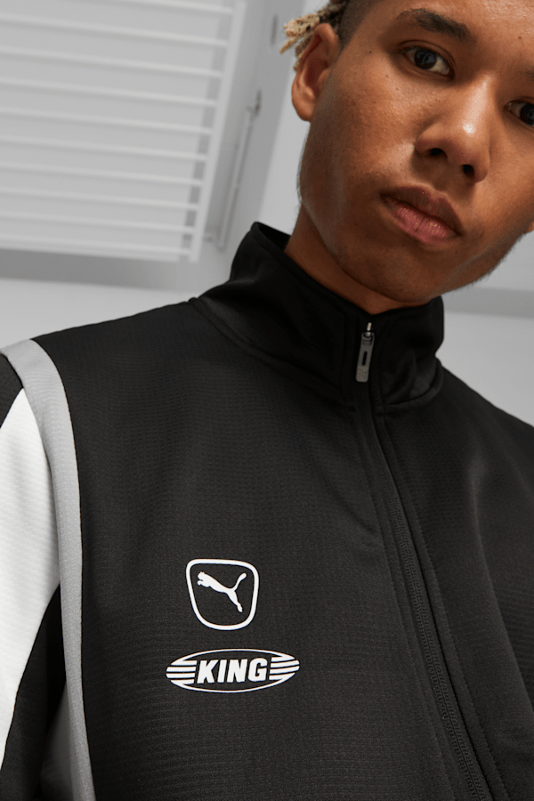 KING Pro Men's Jacket, PUMA Black-Concrete Gray, extralarge