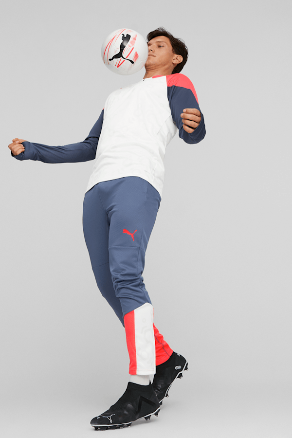 individualCUP Men's Soccer Training Pants, PUMA White-Inky Blue, extralarge