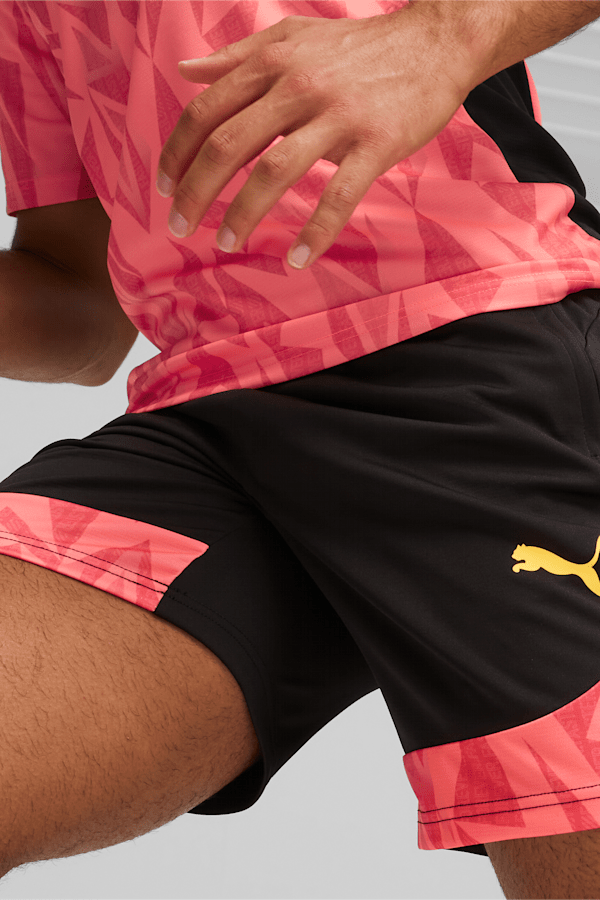 individualFINAL Men's Football Shorts, PUMA Black-Sun Stream, extralarge
