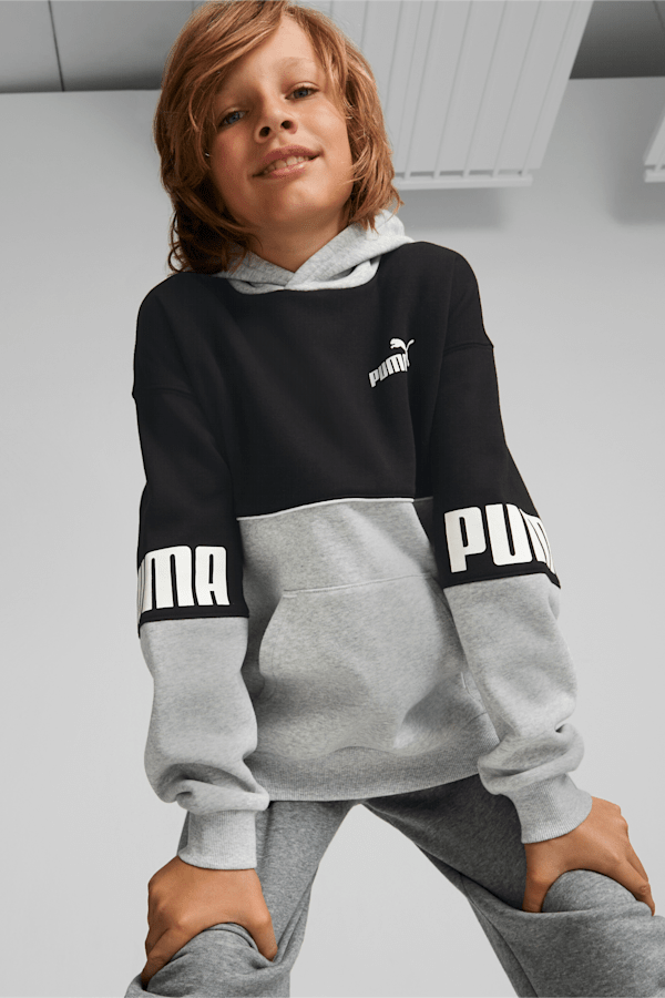 Power Color Block Hoodie Big Kids PUMA