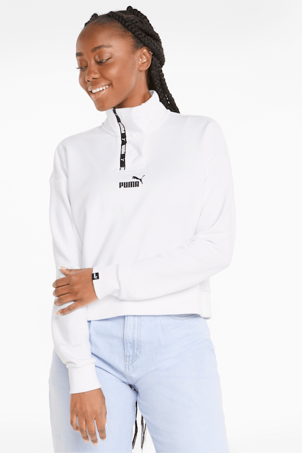 Womens zip hotsell neck sweatshirt