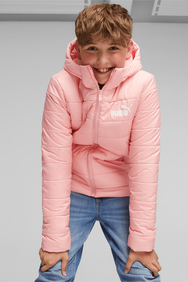 Essentials Padded Jacket Youth, Peach Smoothie, extralarge