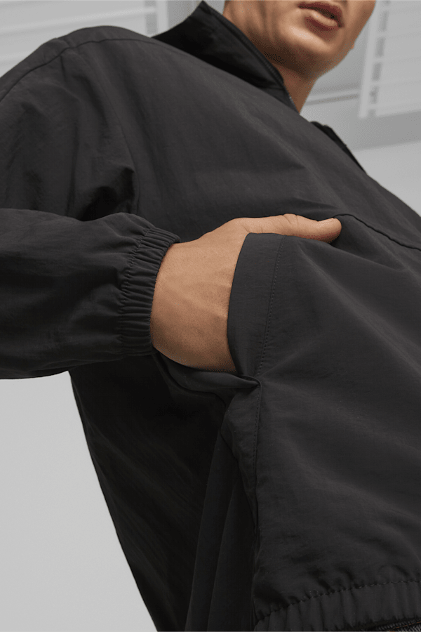 Men's Hooded Windbreaker Jacket, PUMA Black, extralarge
