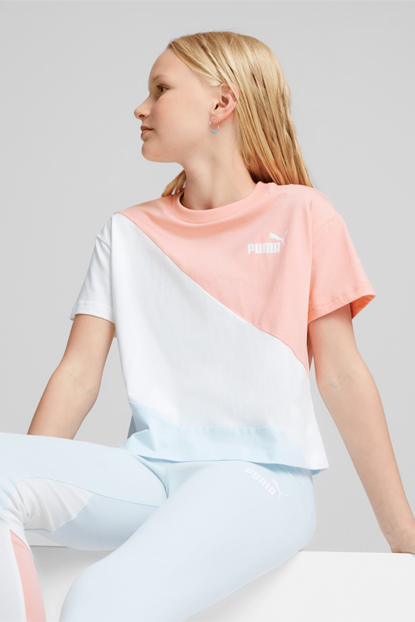 PUMA POWER Youth Tee, Icy Blue, extralarge