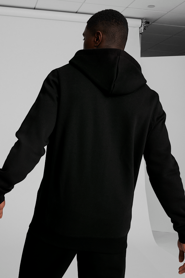 Suede Logo Men's Zip Up, PUMA Black, extralarge