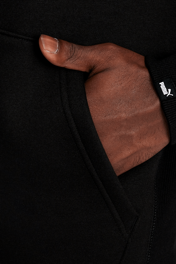 Suede Logo Men's Zip Up, PUMA Black, extralarge