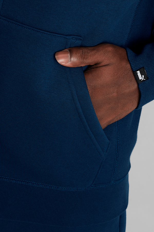 Suede Logo Men's Zip Up, Persian Blue, extralarge