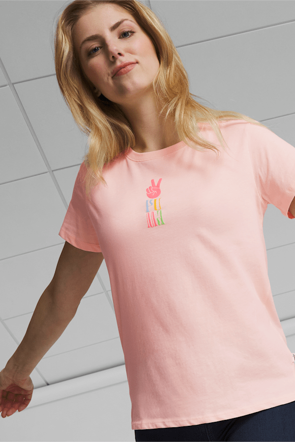 Stacked A-OK Women's Tee , Rose Dust, extralarge