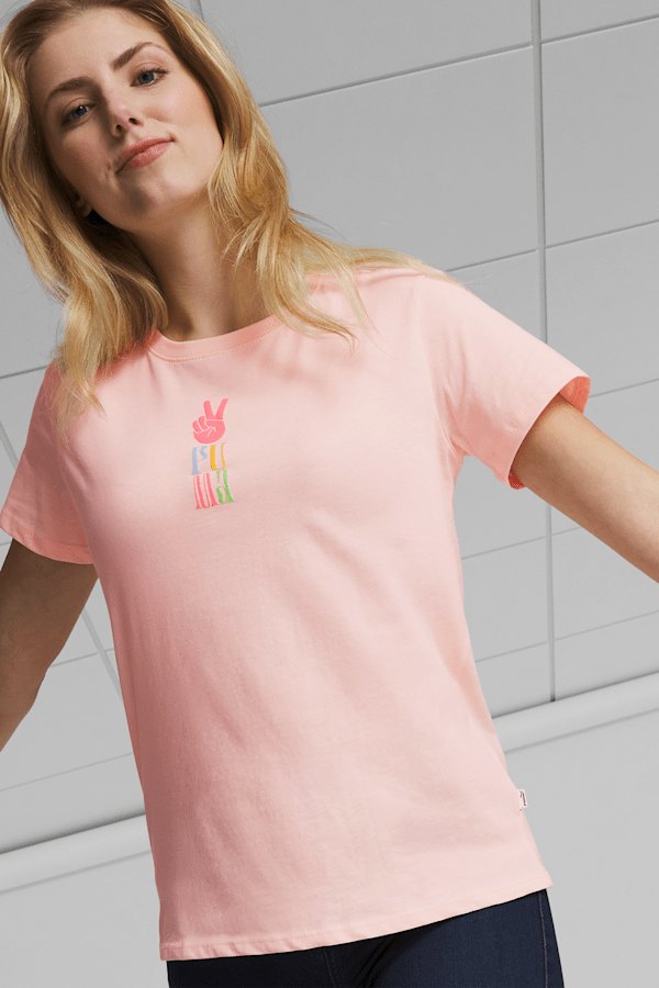 Stacked A-OK Women's Tee , Rose Dust, extralarge