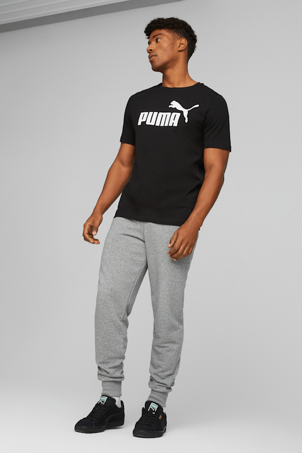 Essentials Men's Logo Tee, Puma Black, extralarge