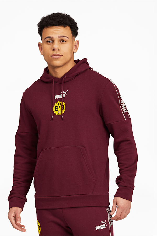 Burgundy puma hoodie discount