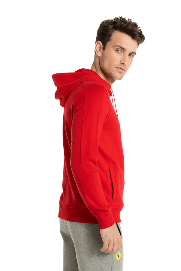 Puma FERRARI RACE BIG SHIELD HOODIE - Felpa con cappuccio - rosso  corsa/rosso 