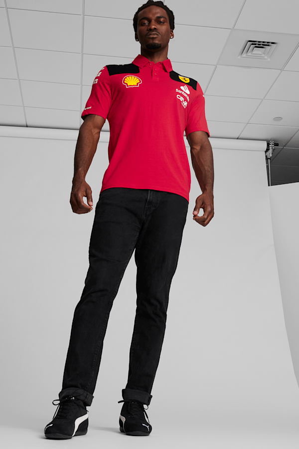 Scuderia Ferrari 2023 Team Replica Polo, Rosso Corsa, extralarge