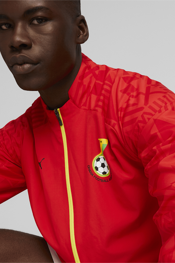 Ghana Football Pre-match Jacket Men, Puma Red-Puma Black, extralarge