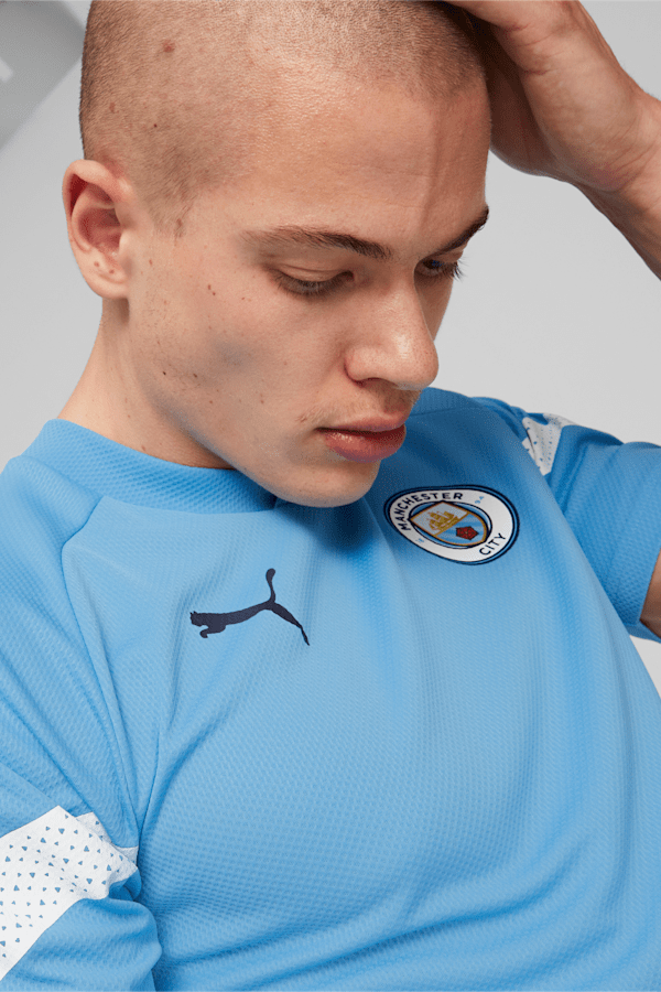 Manchester City F.C. Football Training Jersey Men, Team Light Blue-Puma White, extralarge