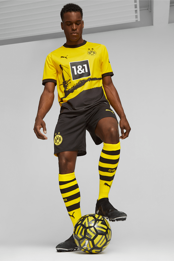 Borussia Dortmund 23/24 Home Jersey, Cyber Yellow-PUMA Black, extralarge