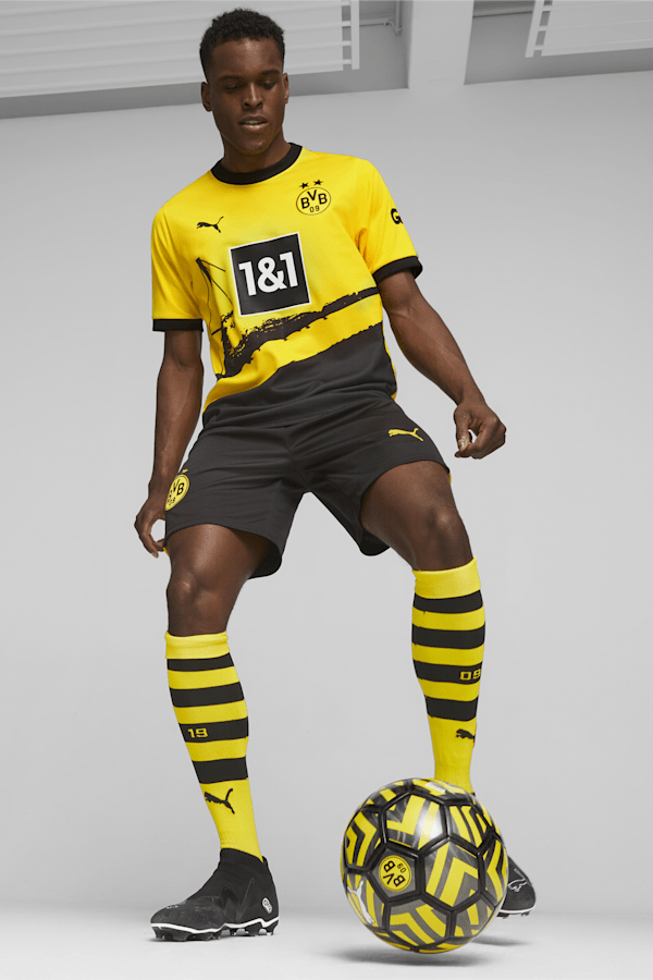 Borussia Dortmund Football Shorts, PUMA Black-Cyber Yellow, extralarge
