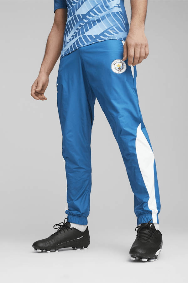 Manchester City F.C. Pre-match Woven Pants Men, Lake Blue-PUMA White, extralarge-GBR