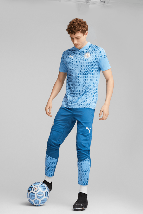 Maillot d'entraînement de soccer de Manchester City, Team Light Blue-Lake Blue, extralarge