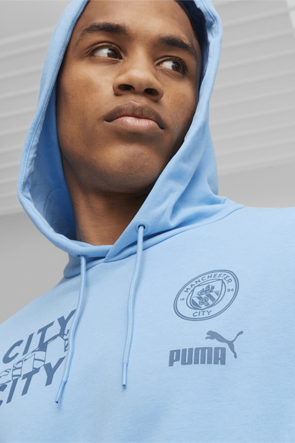 Manchester City FtblCore Hoodie, Team Light Blue-PUMA White, extralarge