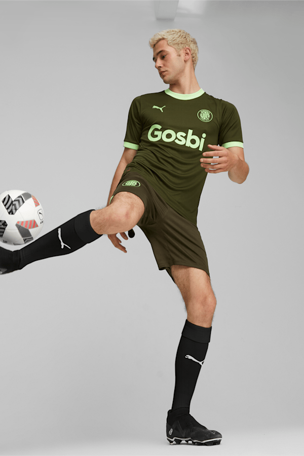 Girona FC Football 23/24 Third Jersey, Dark Olive-Fizzy Lime, extralarge