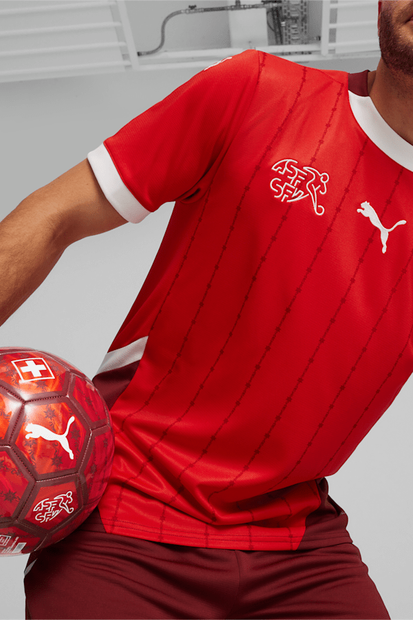 Switzerland Football 2024 Men's Home Jersey, PUMA Red-Team Regal Red, extralarge