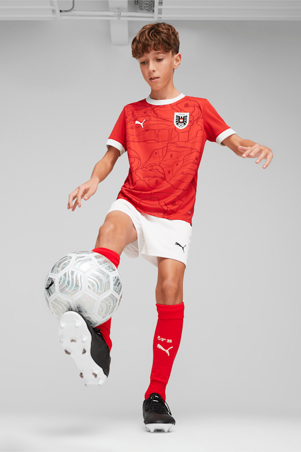 Austria 2024 Youth Home Football Jersey, PUMA Red-Chili Pepper, extralarge