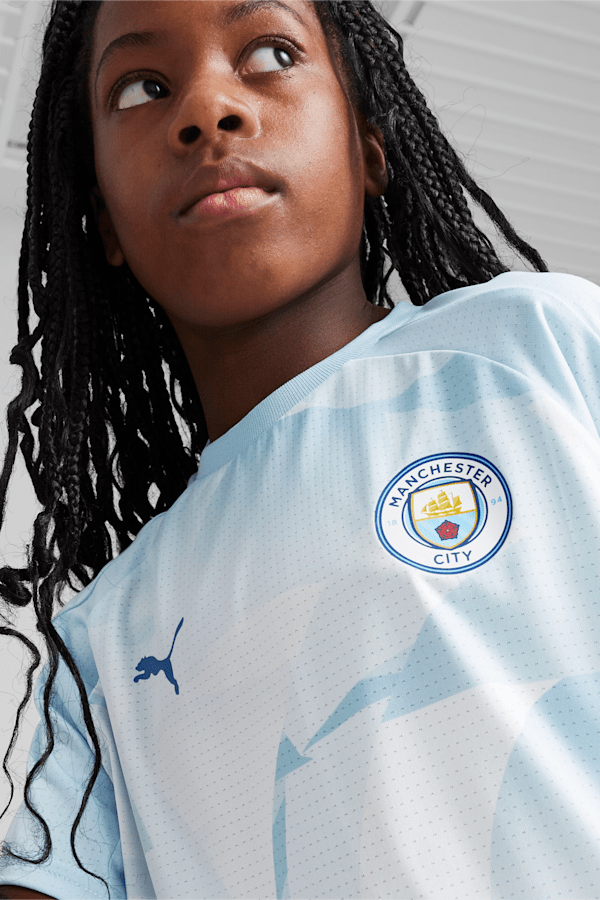Manchester City Youth Pre-match Jersey, Silver Sky-Lake Blue, extralarge