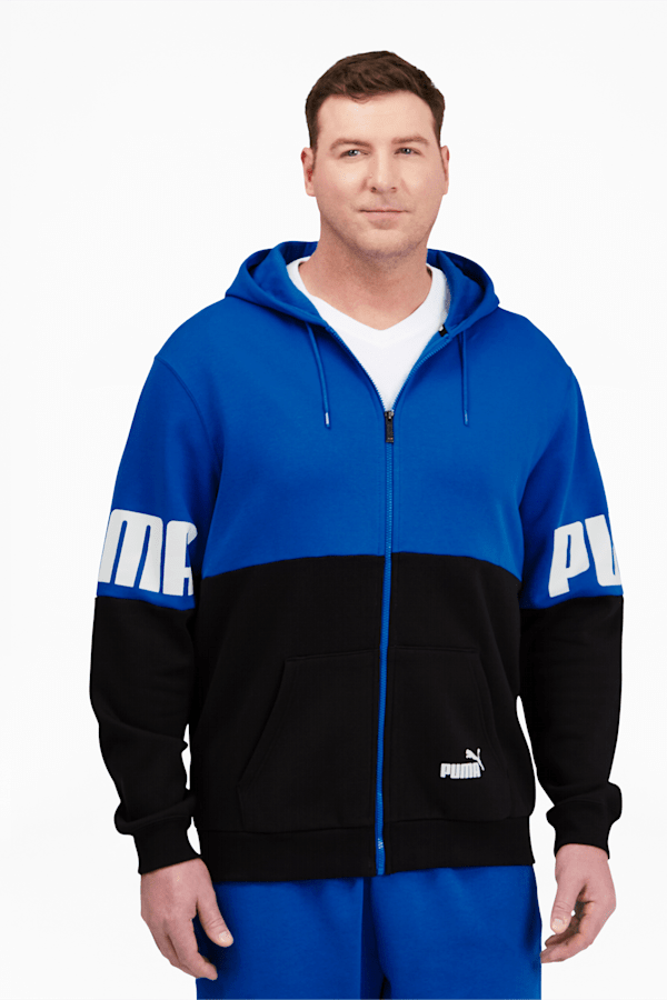 Blue puma zip hoodie sale