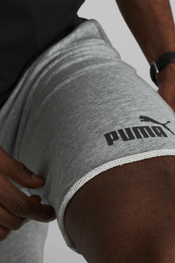 Essentials+ Men's Shorts, Medium Gray Heather-Puma Black, extralarge