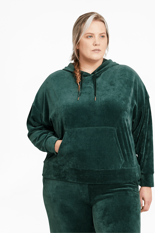 HER Velour Women's Hoodie PL, Green Gables, extralarge