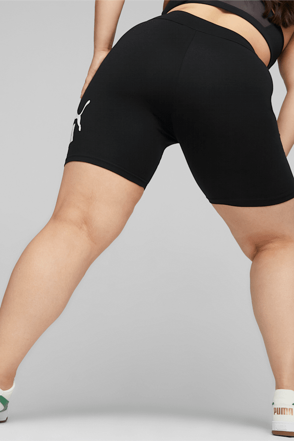 Essentials Logo Women's Short Leggings, Puma Black, extralarge-GBR