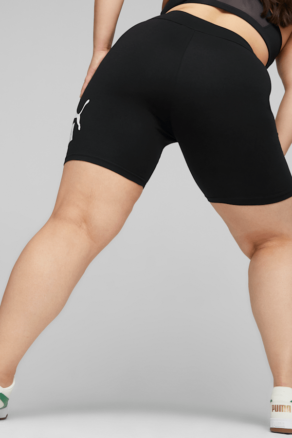 Puma, Essentials Logo Womens Short Leggings, Jersey Shorts