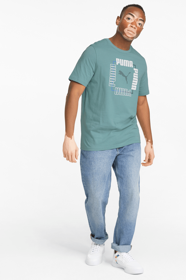 Men's Box Tee, Mineral Blue, extralarge