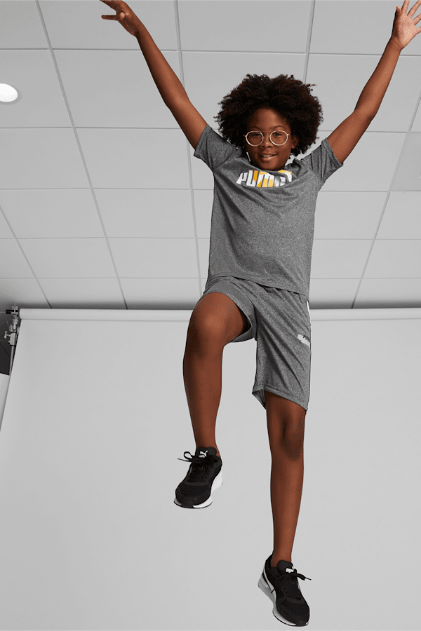 Logo Lab Big Kids' Tee, CHARCOAL HEATHER, extralarge
