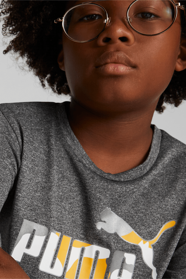 Logo Lab Big Kids' Tee, CHARCOAL HEATHER, extralarge