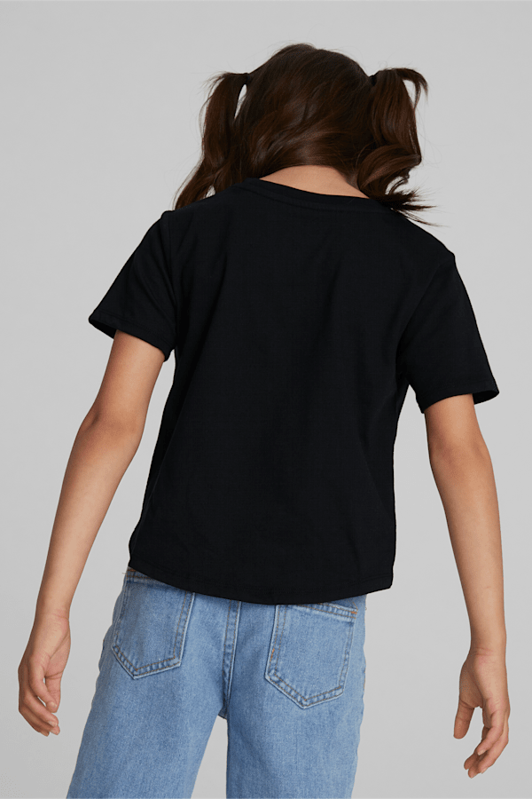 Butterfly Pack Big Kids' Knotted Tee, PUMA BLACK, extralarge