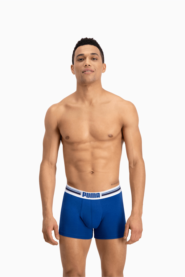 PUMA Placed Logo Men's Boxers 2 Pack, blue, extralarge-GBR