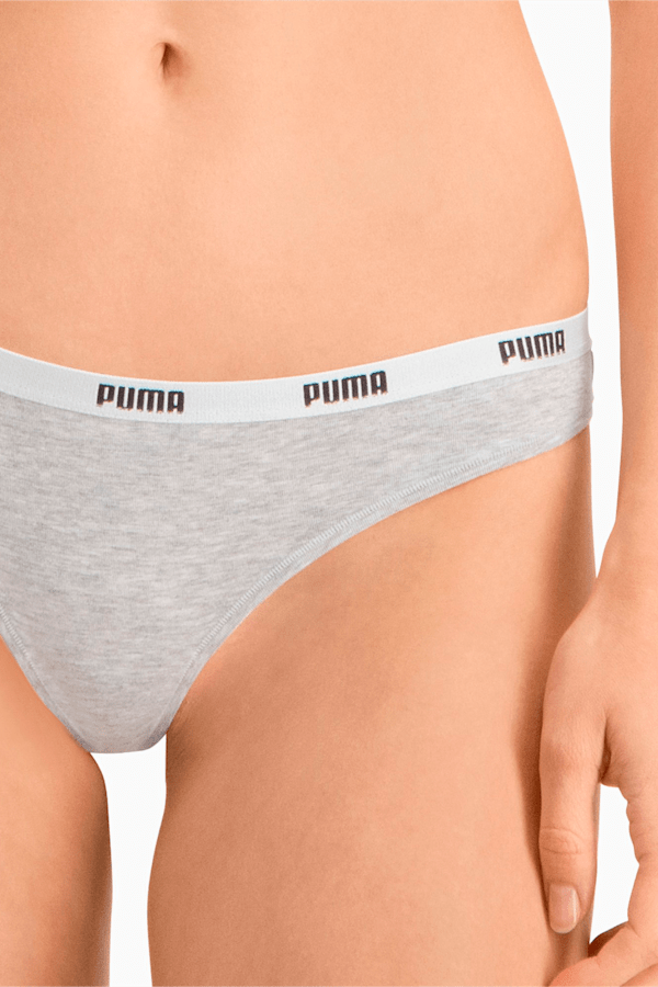 PUMA Women's String 3 Pack, white / grey / black, extralarge