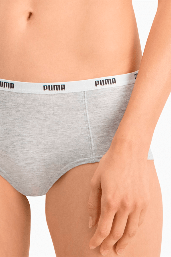 PUMA Mini Short Women's Underwear 3 Pack, white / grey / black, extralarge