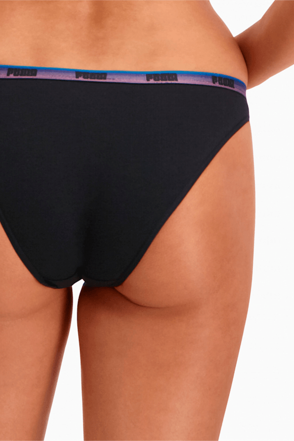 PUMA Women's Bikini Underwear 2 Pack, black / various logo colors, extralarge-GBR