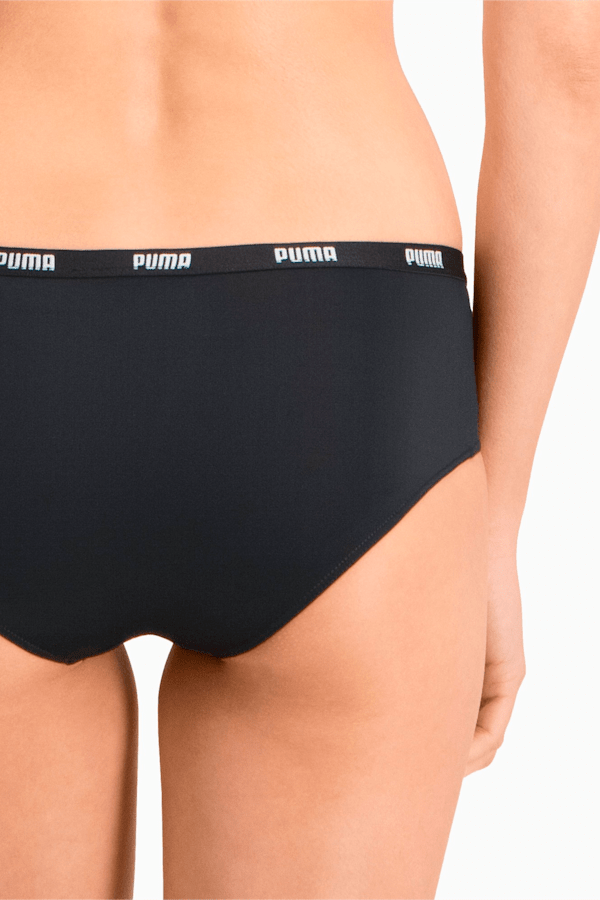 PUMA Women's Microfiber Brazilian 2 Pack, black, extralarge-GBR