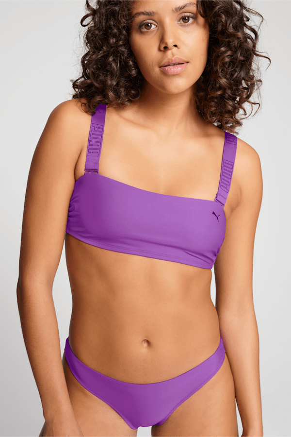 PUMA Women's Brazilian Swim Bottoms, purple, extralarge
