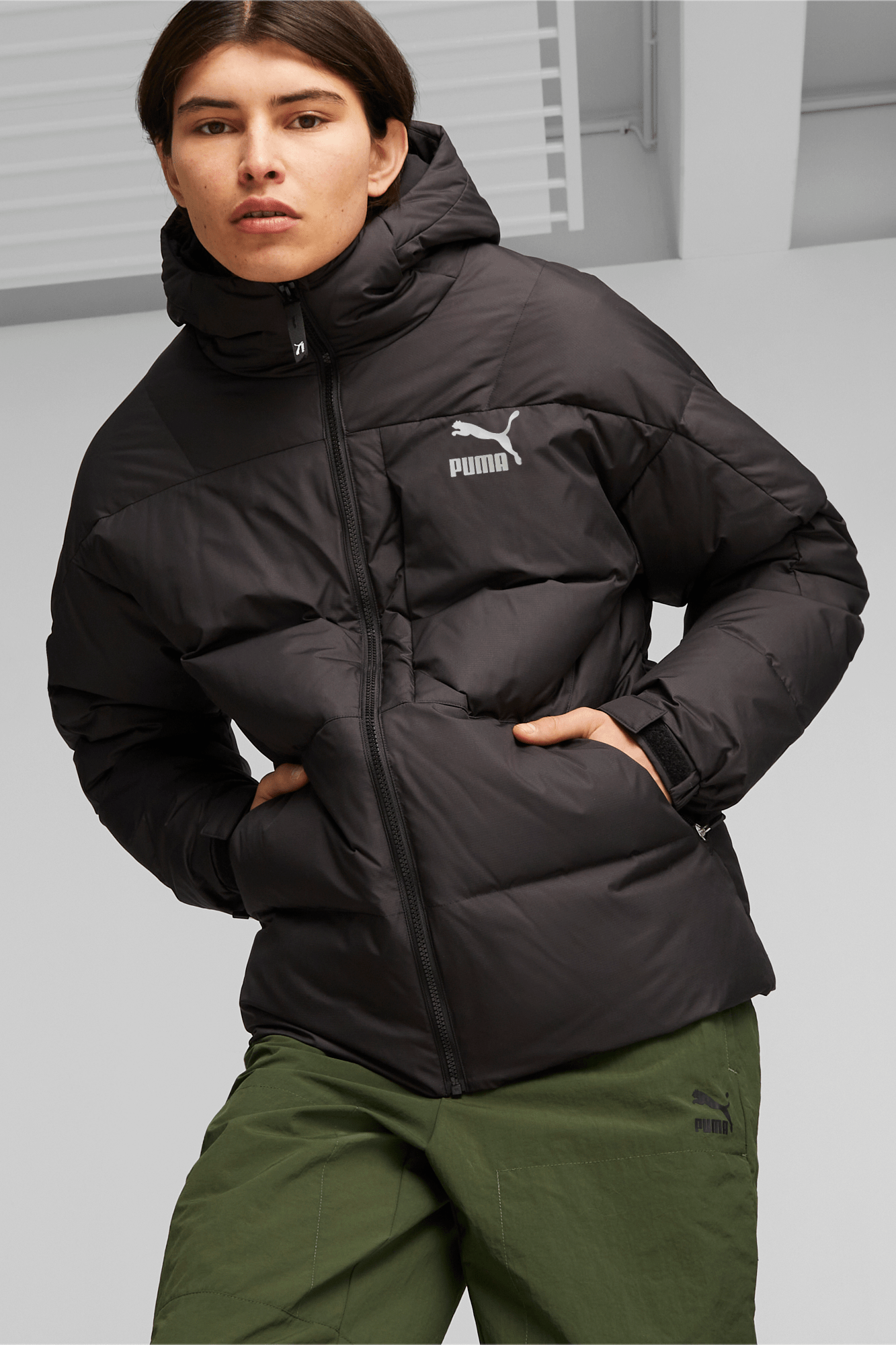 Puma padded deals jacket black