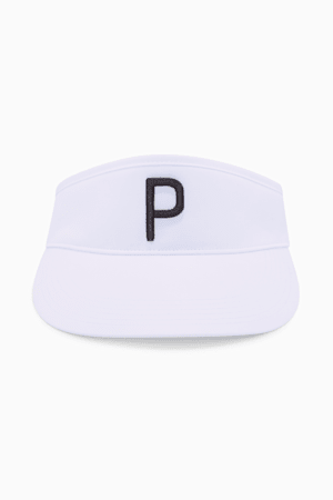 P Golf Visor Men, Bright White-Puma Black, extralarge-GBR