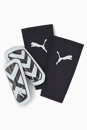 ULTRA Flex Sleeve Soccer Shin Guards, PUMA Black-PUMA White, extralarge