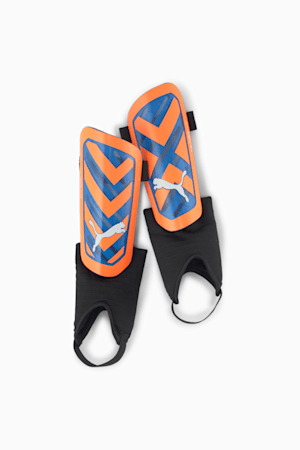 ULTRA Flex Ankle Soccer Shin Guards, Ultra Orange-Blue Glimmer, extralarge